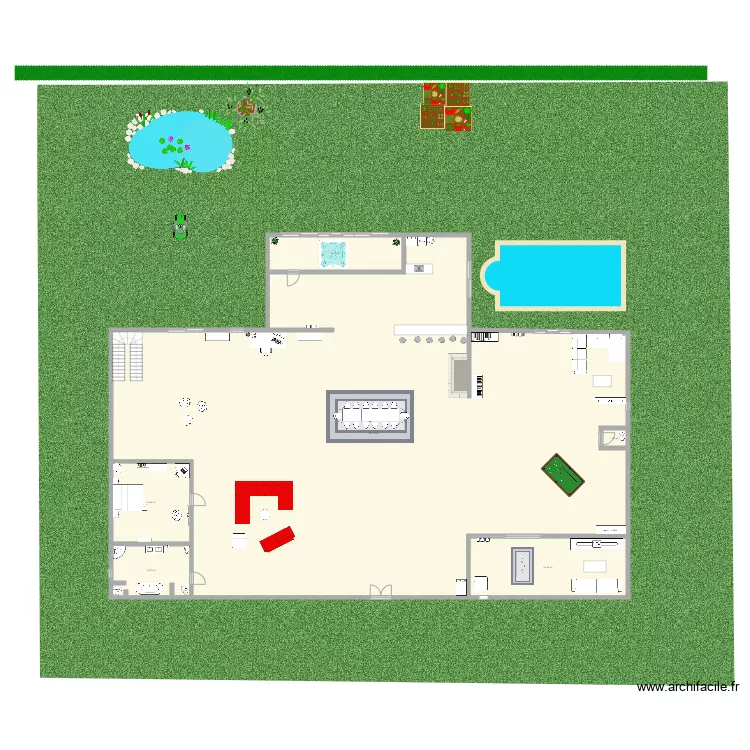 la maison top tier. Plan de 