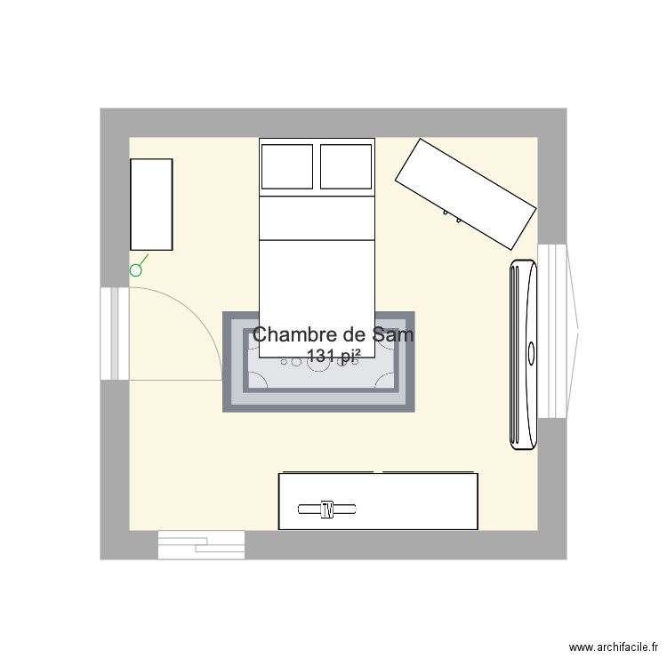 Ma chambre. Plan de 0 pièce et 0 m2