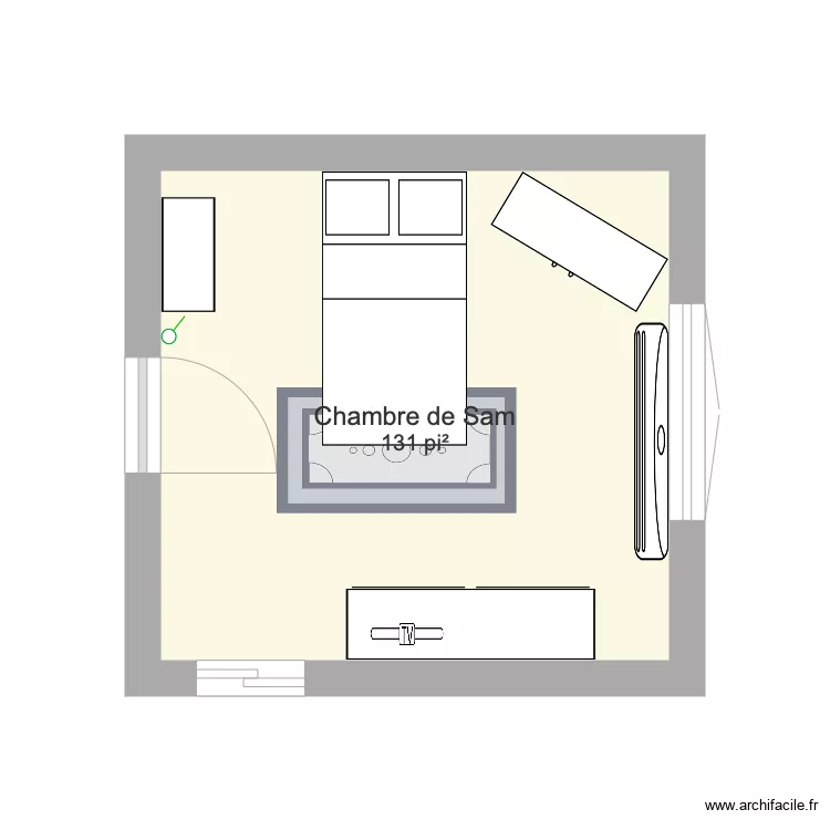 Ma chambre. Plan de 