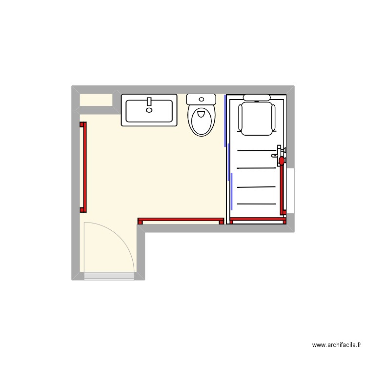 Florina_projet2. Plan de 2 pièces et 5 m2