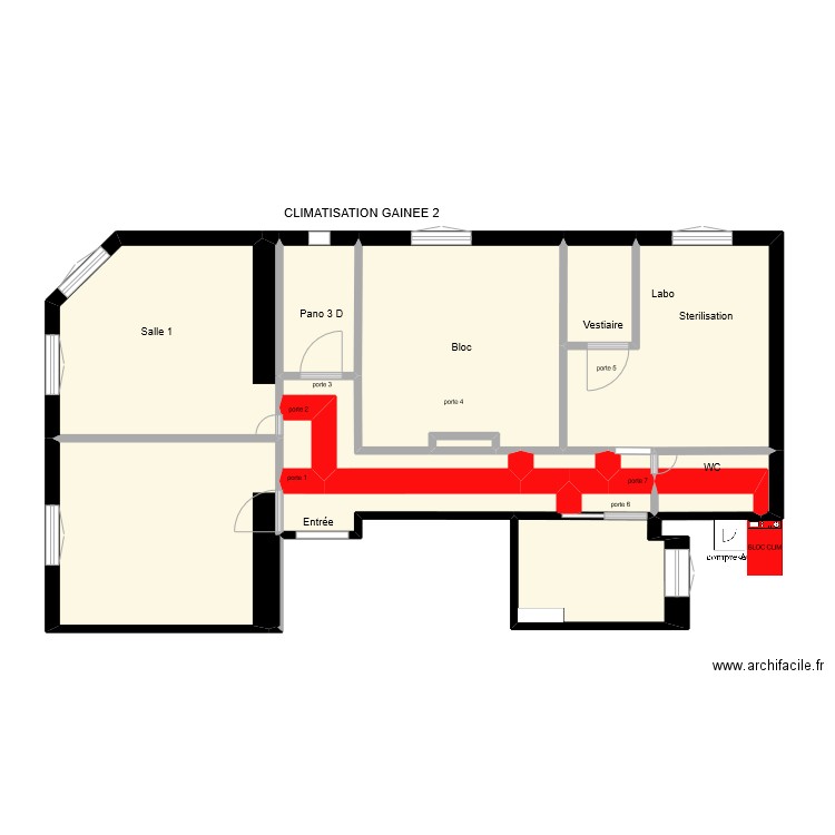 CLIMATISATION GAINEE 3. Plan de 0 pièce et 0 m2