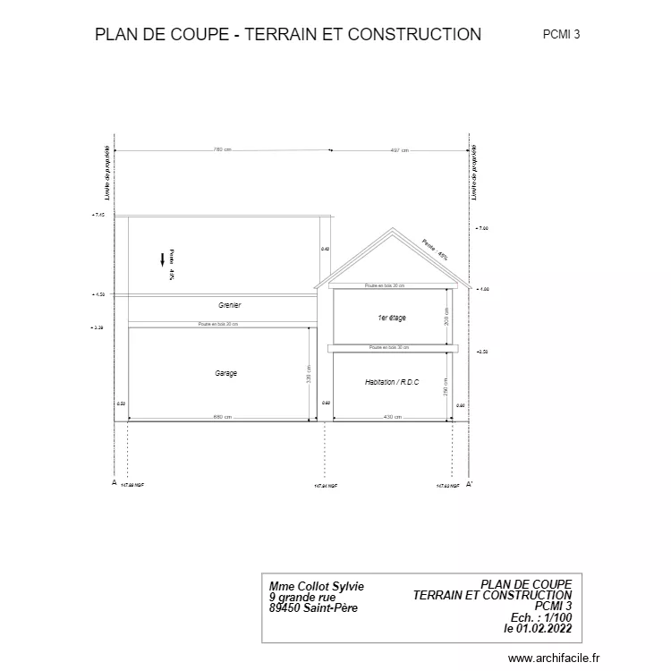 9PCMI 3 plan de coupe. Plan de 