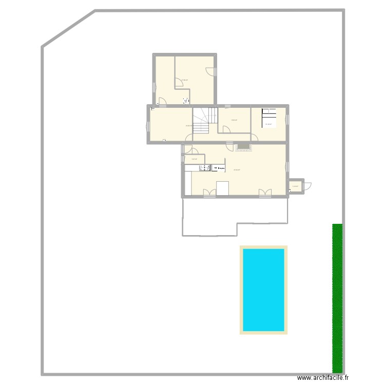 Maison . Plan de 7 pièces et 122 m2