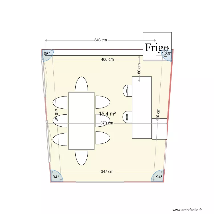 cuisine Montpellier V3. Plan de 