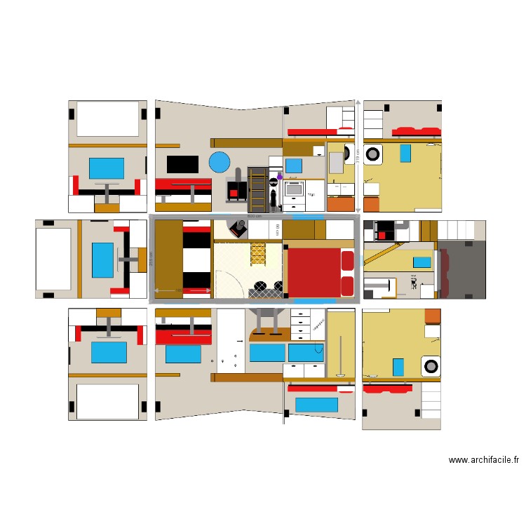 house 1. Plan de 0 pièce et 0 m2