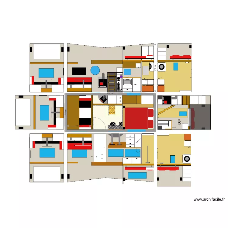 house 1. Plan de 