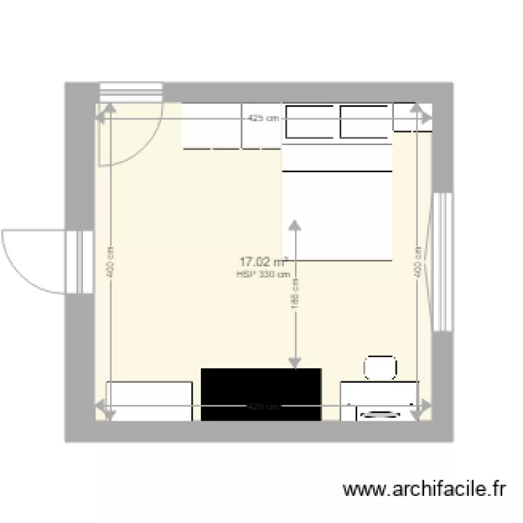 chambre a coucher. Plan de 