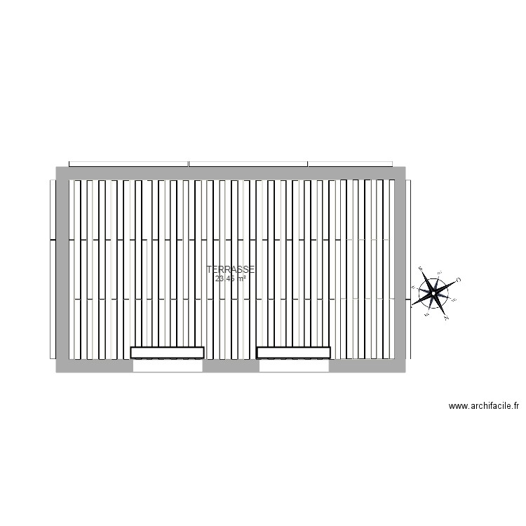 TERRASSE NIVEAU PLATELAGE 3m60. Plan de 0 pièce et 0 m2