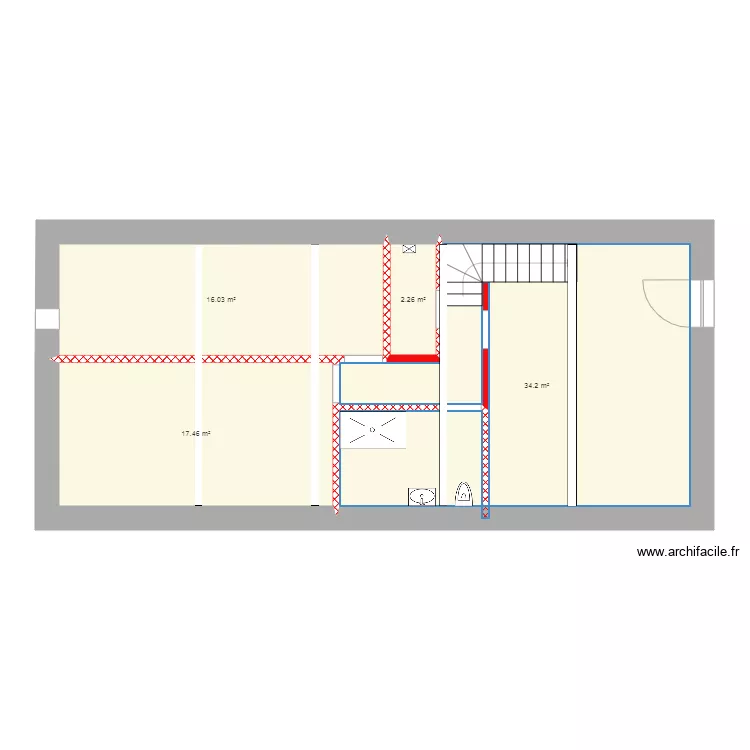 gripouill&egrave;res etage futur. Plan de 