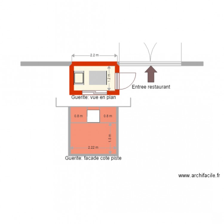 guerite. Plan de 0 pièce et 0 m2