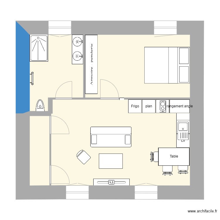 studio2 hangar cuisine p2. Plan de 0 pièce et 0 m2