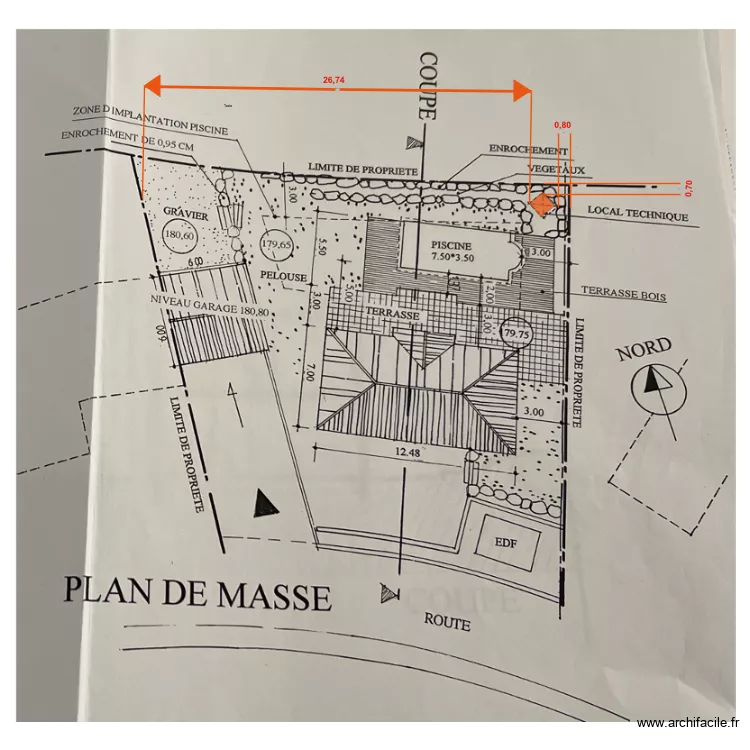 Martens  local technique. Plan de 