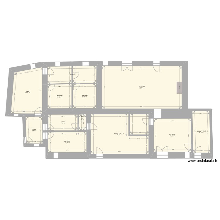 Plan Maison Yvette + VERO. Plan de 12 pièces et 196 m2