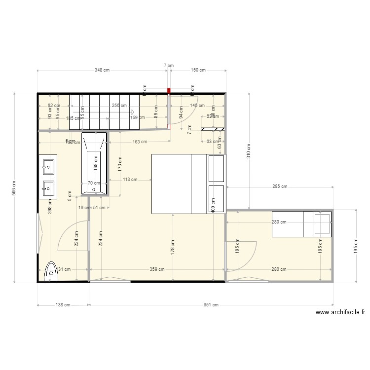 SALLE DE BAIN ETAGE 1 BIS. Plan de 0 pièce et 0 m2