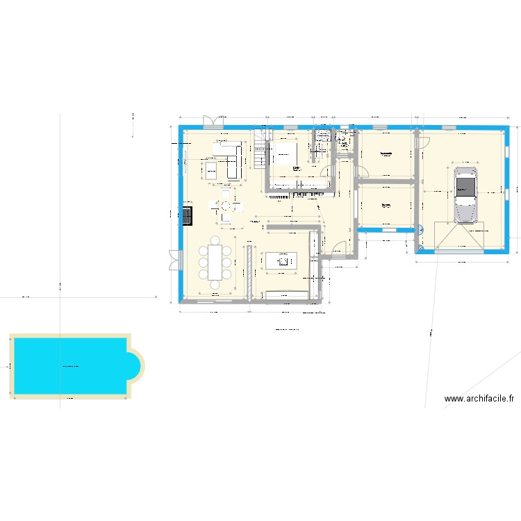 PSenlis Bas V0.2 JP. Plan de 6 pièces et 215 m2