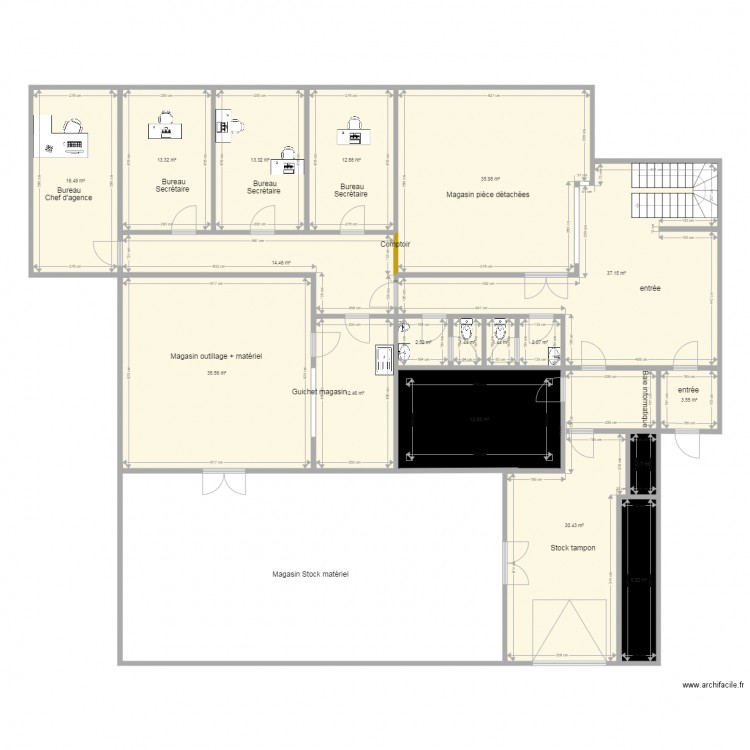 Agence Amiens V3. Plan de 0 pièce et 0 m2