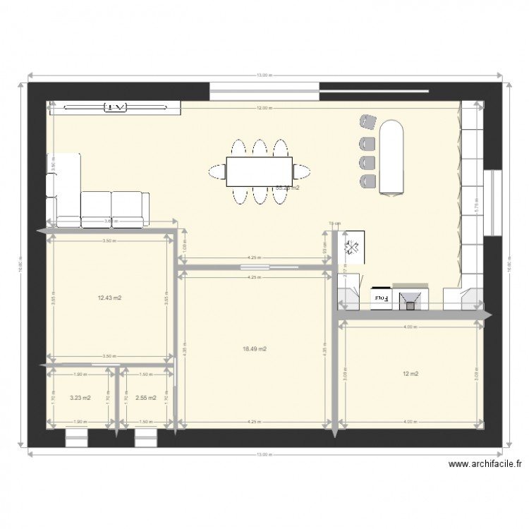 villa. Plan de 6 pièces et 104 m2