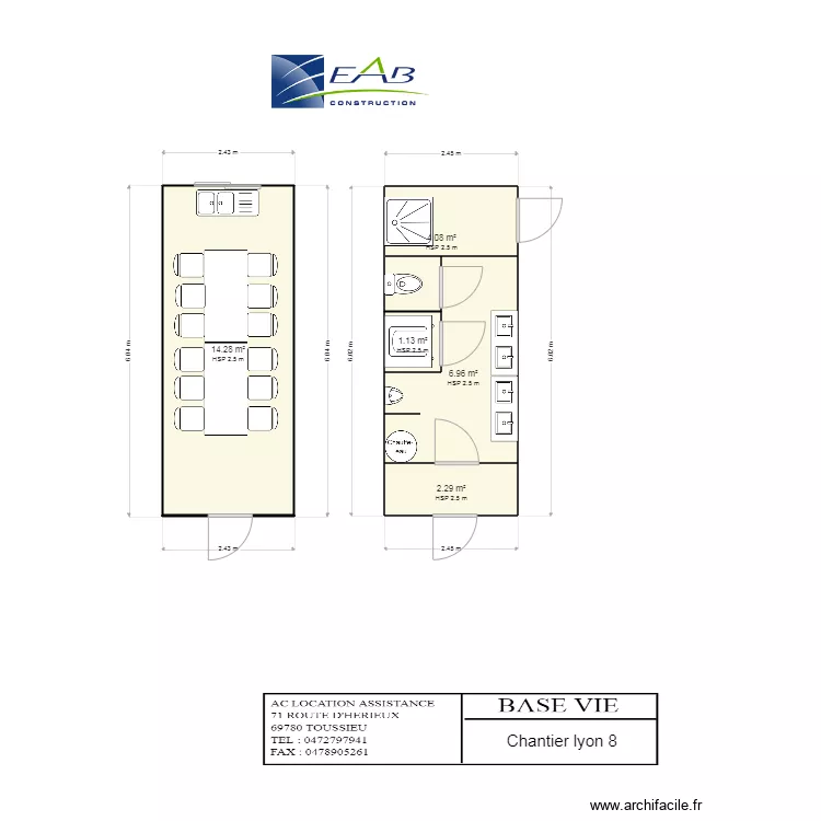 EAB Chantier LYON 8 E. Plan de 