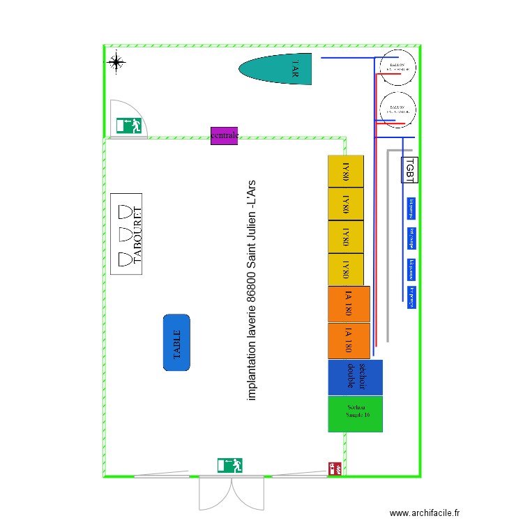 PLAN LAVERIE 2. Plan de 0 pièce et 0 m2