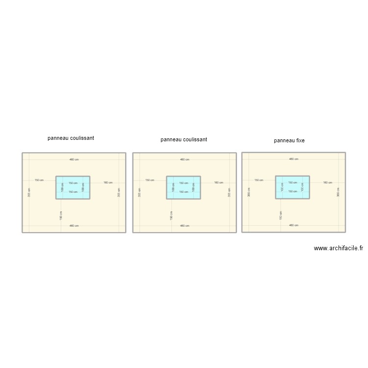 Panneaux coulissants maison. Plan de 0 pièce et 0 m2