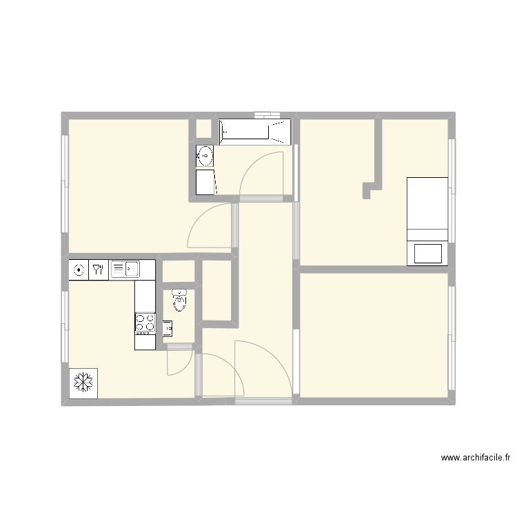 Appartement antibes. Plan de 9 pièces et 23 m2