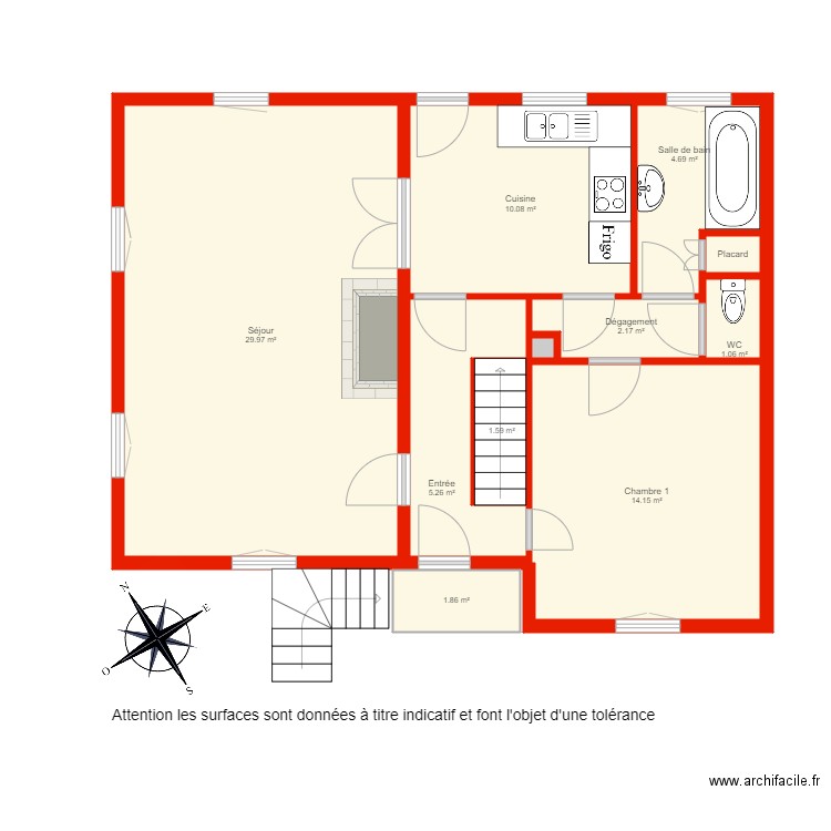 BI 2729 rdc non côté. Plan de 0 pièce et 0 m2