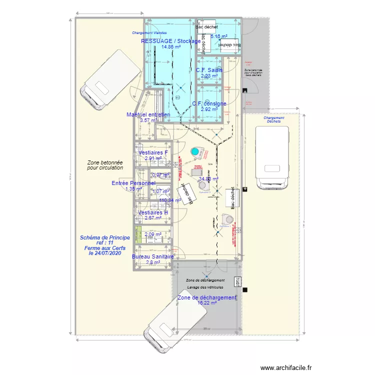 Ferme aux cerfs 013. Plan de 