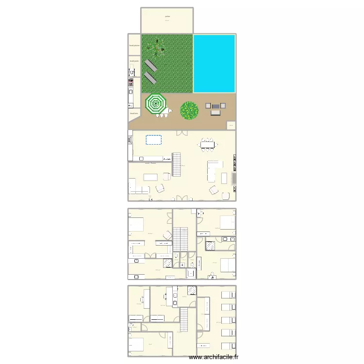 SI MILLIONNAIRE ACHETE MAISON GARGOULLEAU. Plan de 