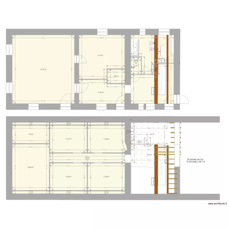 Plan solives. Plan de Plan solives. Plan de