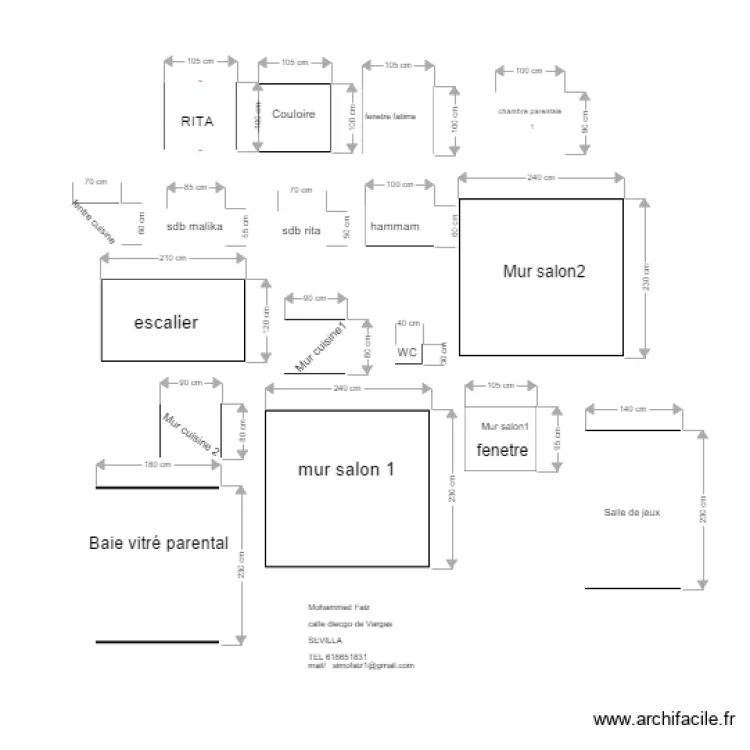 FENETRE bois. Plan de 