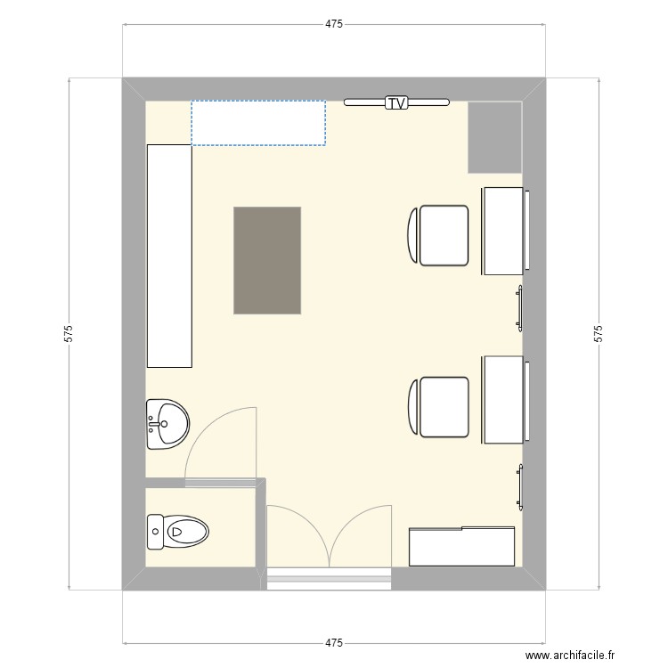salon. Plan de 0 pièce et 0 m2