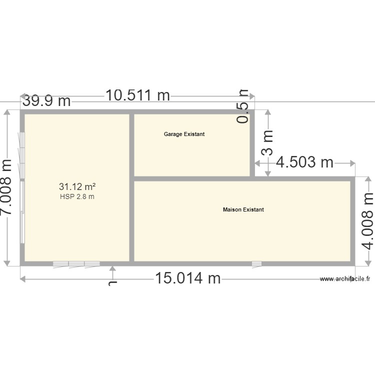 rez de chaussée. Plan de 0 pièce et 0 m2