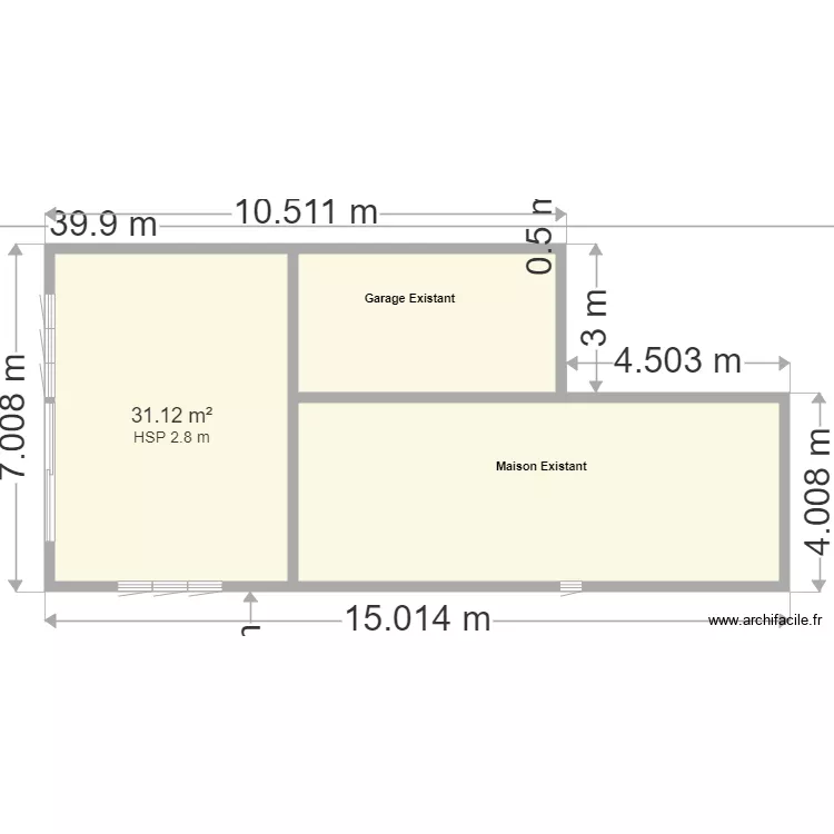 rez de chauss&eacute;e. Plan de 