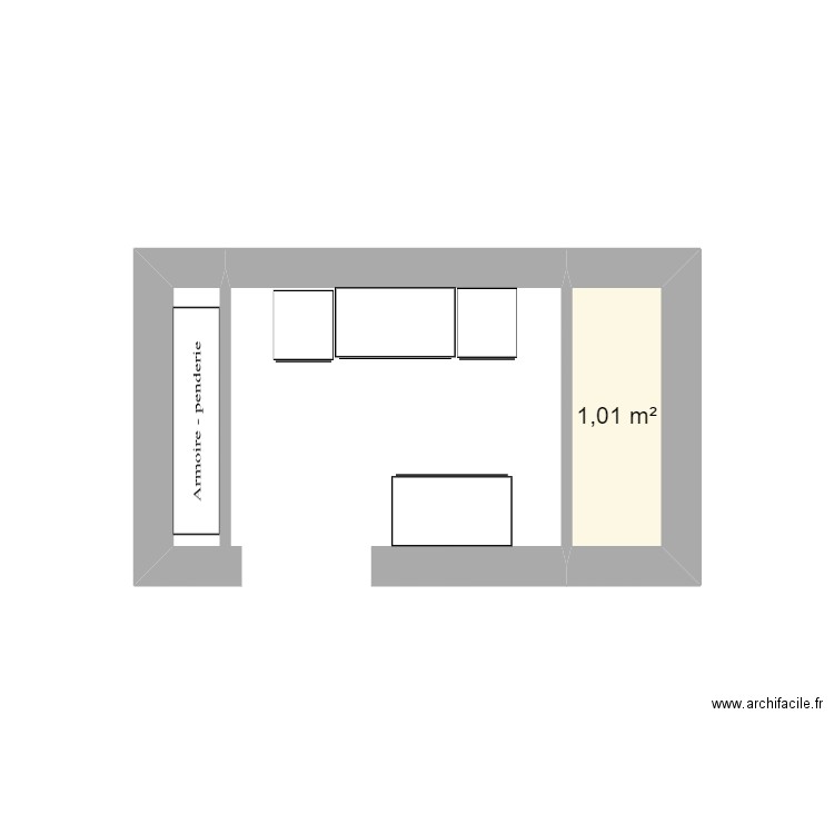 dressing BRU. Plan de 0 pièce et 0 m2