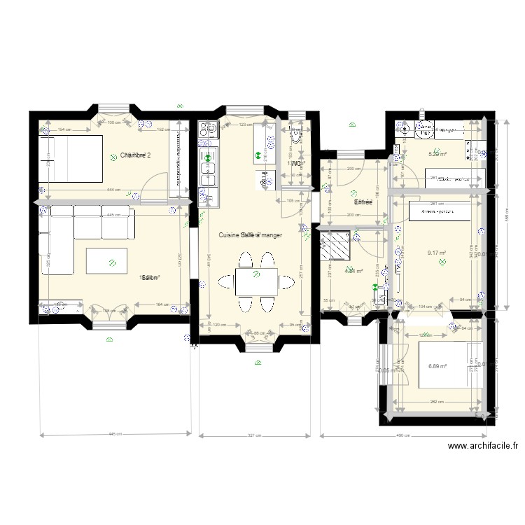  Loc 1. Plan de 0 pièce et 0 m2