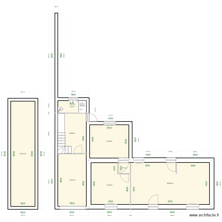 TASDON2022 STUDIO V2. Plan de 8 pièces et 111 m2