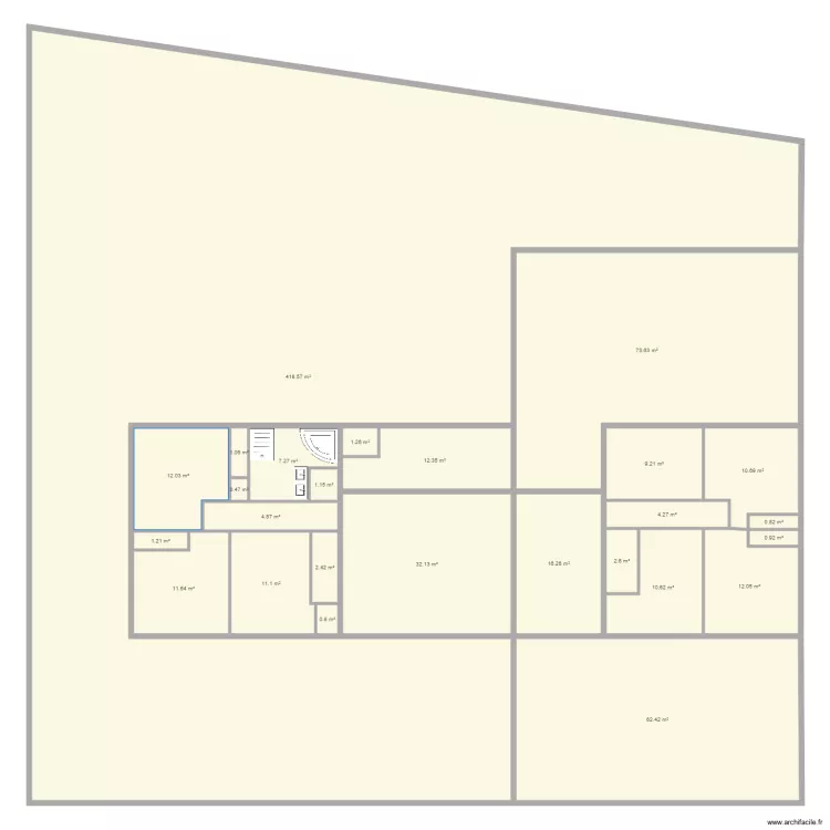 terrain chazelles. Plan de 
