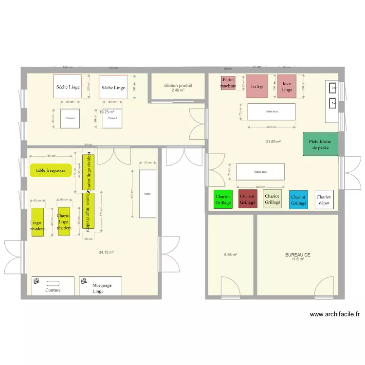 Buanderie. Plan de Buanderie. Plan de