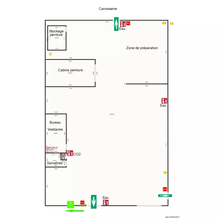Carrosserie VW TOUQUES. Plan de 