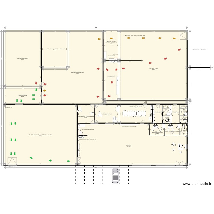 PLAN TYPE POUR PRODUCTION ET SHOW ROOM. Plan de 0 pièce et 0 m2