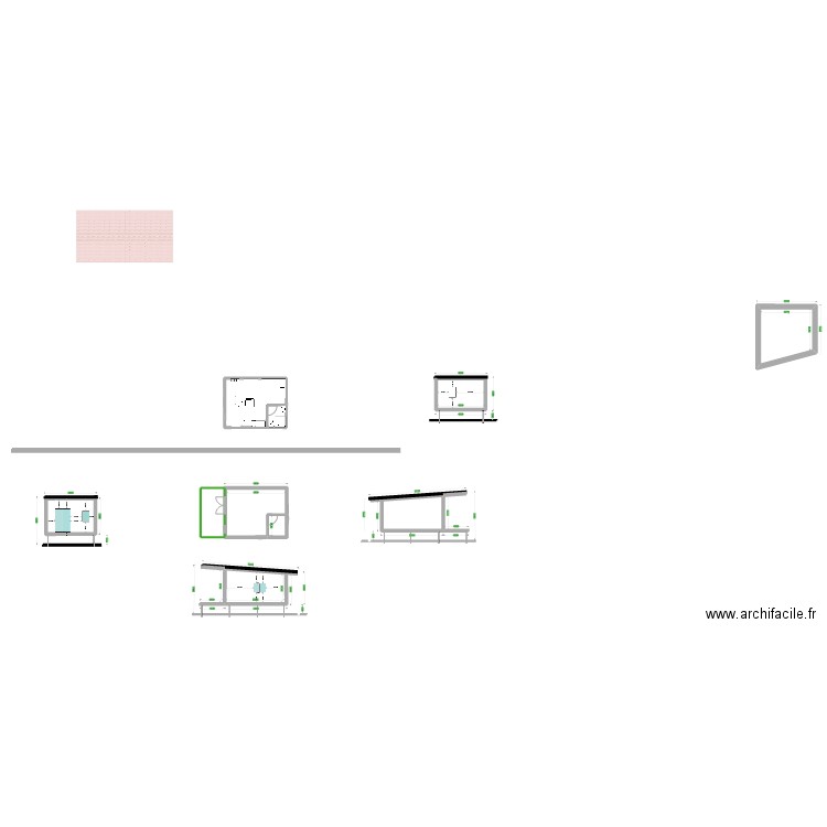 studio de jardin. Plan de 7 pièces et 76 m2