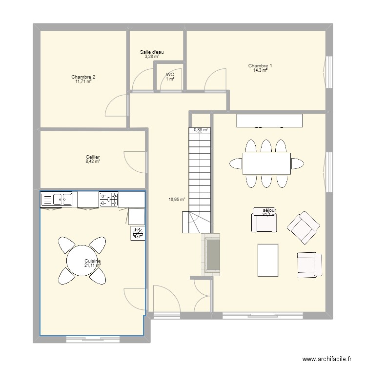 MAison 2. Plan de 0 pièce et 0 m2