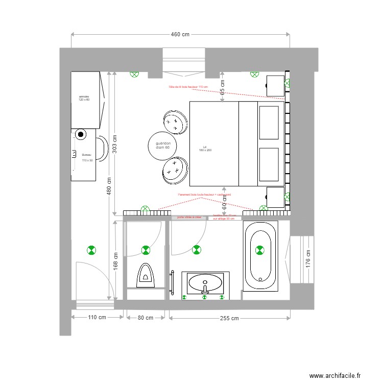 R2      CHAMBRE 27. Plan de 0 pièce et 0 m2