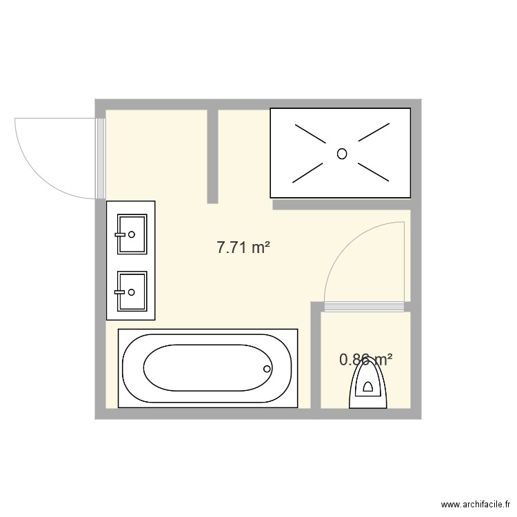 SDB Catherine V2. Plan de 0 pièce et 0 m2