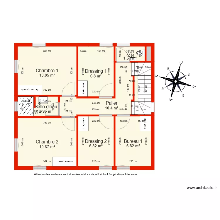 BI 5991 &eacute;tage 1 c&ocirc;t&eacute;. Plan de 