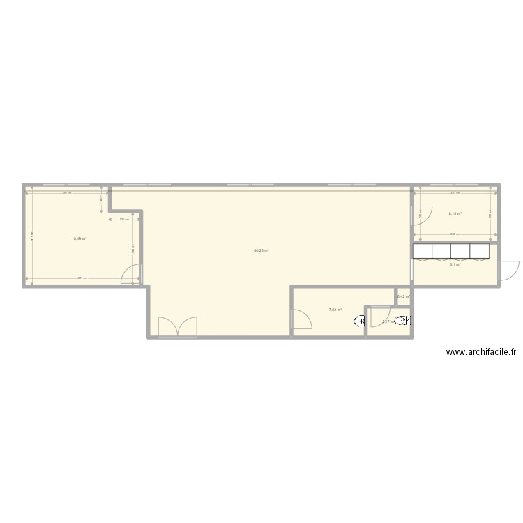 RDF - salle Bénodet V2. Plan de 7 pièces et 103 m2