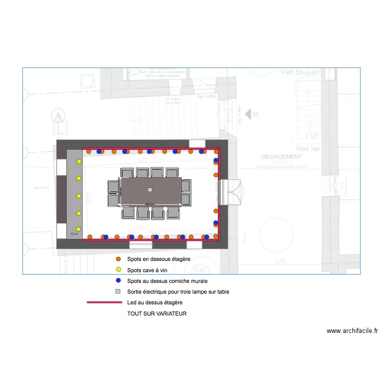 Cave a vin final. Plan de 0 pièce et 0 m2
