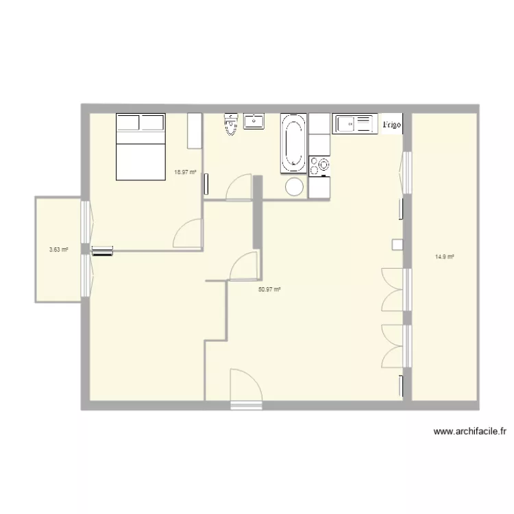 Appart CORBEIL. Plan de 