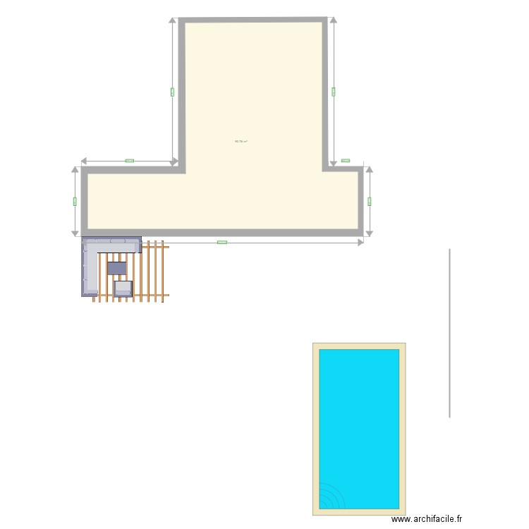 jardin. Plan de 0 pièce et 0 m2