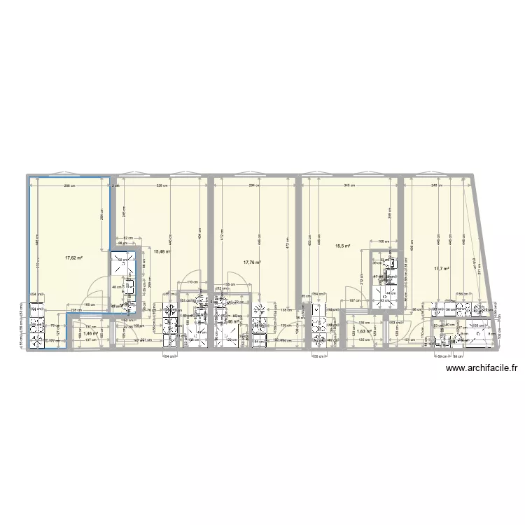 essai salle de bain FF. Plan de 